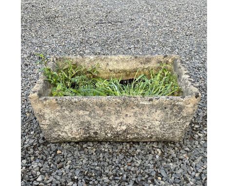 A rectangular stone planter probably early 20th century.Condition report: 63 x 42cm, height 23cm.