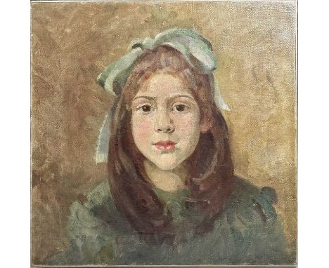 Attributed to Marjorie MOSTYN Portrait of Bridget,oil on canvas,35.5 x 35.5cm, unframed. 