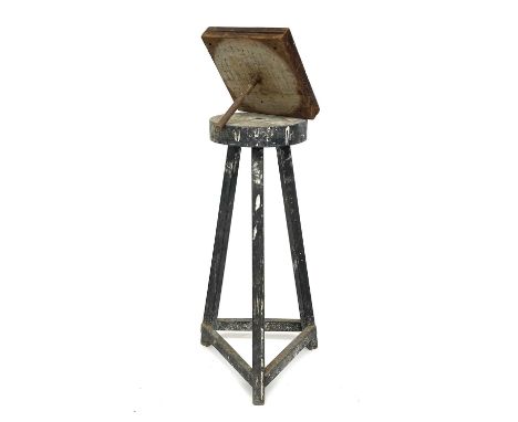 An early 20th century sculptor rotating modelling stand on tripod legs, height 110cm.Provenance: From the Estates of June Bar