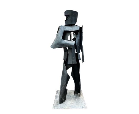 June Barrington WardArmoured Knight 1979Steel sculptureHeight 171cmProvenance: From the Estates of June Barrington Ward & Mag