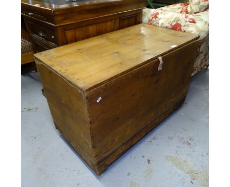 A Victorian pine toolbox, W91cm 