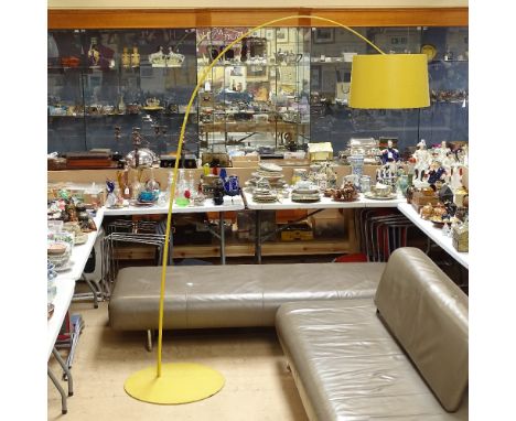 A Foscarini yellow Twiggy floor arch lamp, base 61cm 
