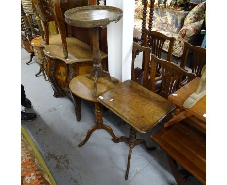 3 19th century tripod tables 