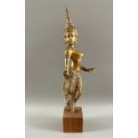 Asiatika Figur Bronze wohl Tempeltänzerin, ca. 40cm hoch, ca. 1,4kg