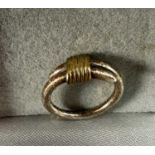 Silber Ring, evtl alte Runen, römische oder ähnliche unleserliche Inschrift