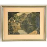 Zeyer, Jan Angelo (1878-1945), Aquarell, Čertovka Kanal in Prag Moldau