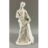 Bustelli, Franz Anton (1723-1763) Entwurf, Nymphenburg Porzellan weiß Figur Julia