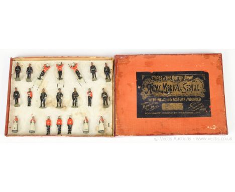 Britains - Set 137 - Royal Army Medical Service [1905/1910 versions], comprising: Senior Medical Officer, 2 x Doctors, 6 x Ma