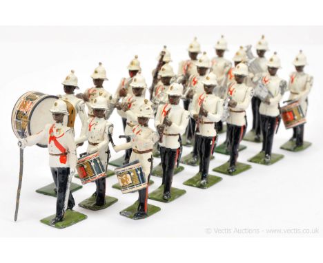 Britains - From Set 2186 - Bahamas Police Band - [unlisted export set - 1959/60 only], now comprising: Bahamian Drum Major wi