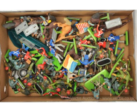Britains Deetail Series - Waterloo Napoleonic Series, 1974, comprising: 8 x Allied Infantry Types, 8 x French Infantry Types,