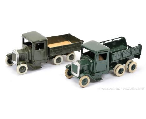 Britains - Set 1432 - 10 x Wheel Covered Tender [1936 version], comprising: Square Nosed Lorry with White Rubber [Treaded] Ty