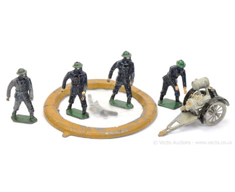 Taylor &amp; Barrett - A.R.P. Series - Set 212, Trailer Pump, comprising: 4 x A.F.S./N.F.S. Firemen in Green Steel helmets &a