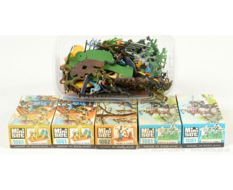 Britains 'Mini Sets' [1968 - 72] - 1/42 scale [Self Assembly Versions] mini dioramas using pre-coloured plastics, comprising: