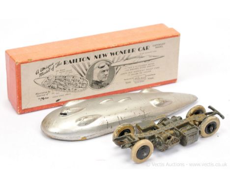 Britains - Set 1656 - Railton New Wonder Car, comprising: Silver Streamlined Body Shell and separate Detailed Chassis and Eng