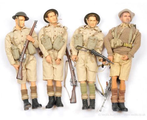 Dragon Models - 12" New Generation [1/6th Scale] Action Figures - British Forces WWII Range, comprising: 4 x Infantrymen - De