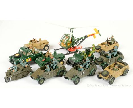Britains Deetail Series - WW2 / Modern Army Vehicle Series, 1974, comprising: 11 x Assorted Vehicles with Crew Figures, Inclu