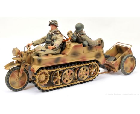 Dragon Models - 12" New Generation [1/6th Scale] Action Figures - WWII Range, comprising:  NSU Kettenkrad Half Track Motorcyc