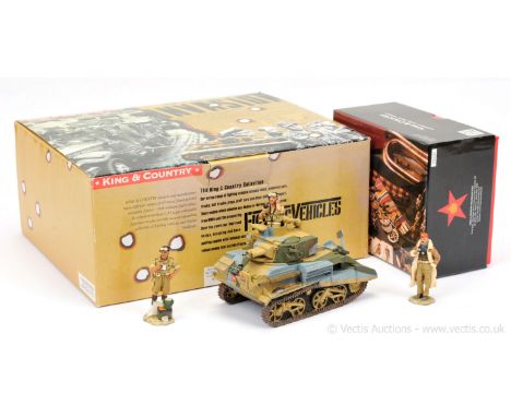King &amp; Country - 8th Army [Middle East, 1940-43] Range, comprising: Set EA 016 - Vickers MKVI Light Tank with 3 Crew &amp