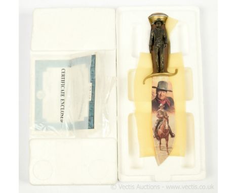 Bradford Exchange - John Wayne Commemorative Replica Bowie Knife Letter Opener [Ceramic/Resin], 2006 Issue, comprising: A Ful