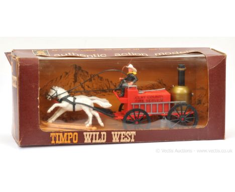 Timpo - Wild West Collection - Set Ref. 280 - Fire Engine, [1972 Issue], comprising: 2 x Horse Team with 4 x Wheeled Steam Fi