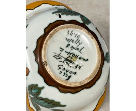 A vintage Portuguese Farval egg platter and a Dutch pottery Wally Royal pottery basket. Platter 29cm 