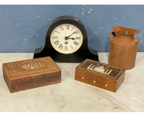 A sundry lot. Including a Laura Ashley mantle clock 31x21.5cm 