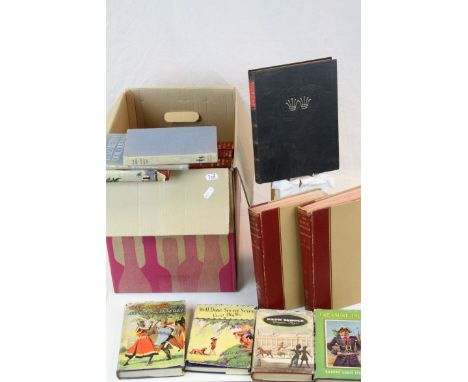 Collection of vintage books including Book of Knowledge by Waverly no. 1-8, Enid Blyton, 1929 Picture Show etc 