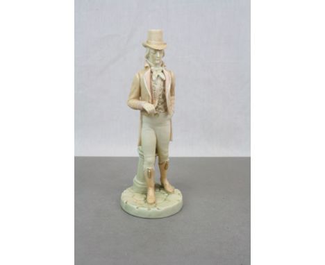 Royal Worcester figure of a Gentleman in 18 / 19th Century attire, indistinctly numbered to base, approx 21cm tall