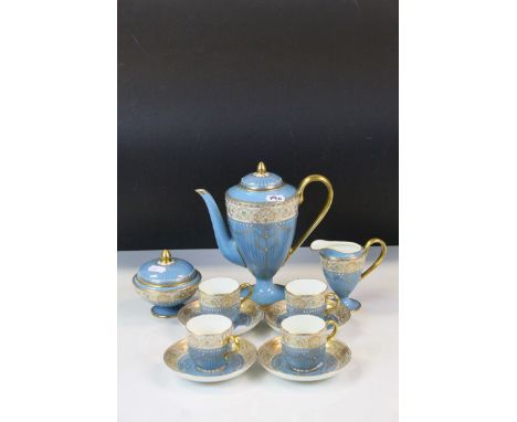 Royal Worcester four place Coffee service in "Maple" pattern