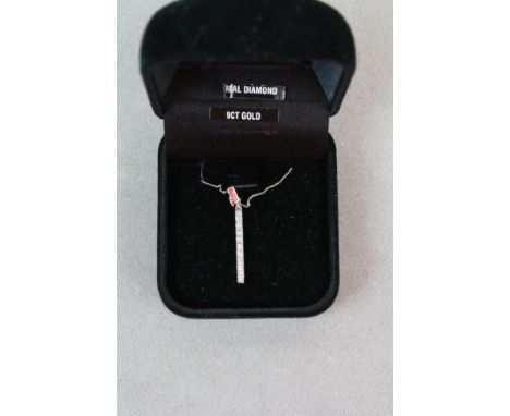 9CT gold chain and diamond pendant 