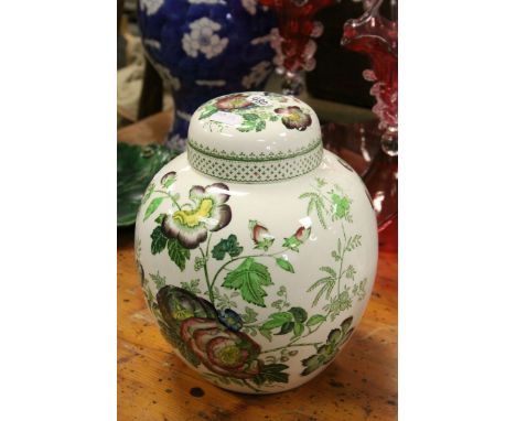 Large Mason's ceramic ginger jar with lid in "Paynesleypatt" 