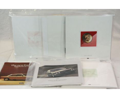 Folder of vintage Car sales brochures, mainly Jaguar to include; XJS, &amp; XJR, various models to include Sport &amp; Super 