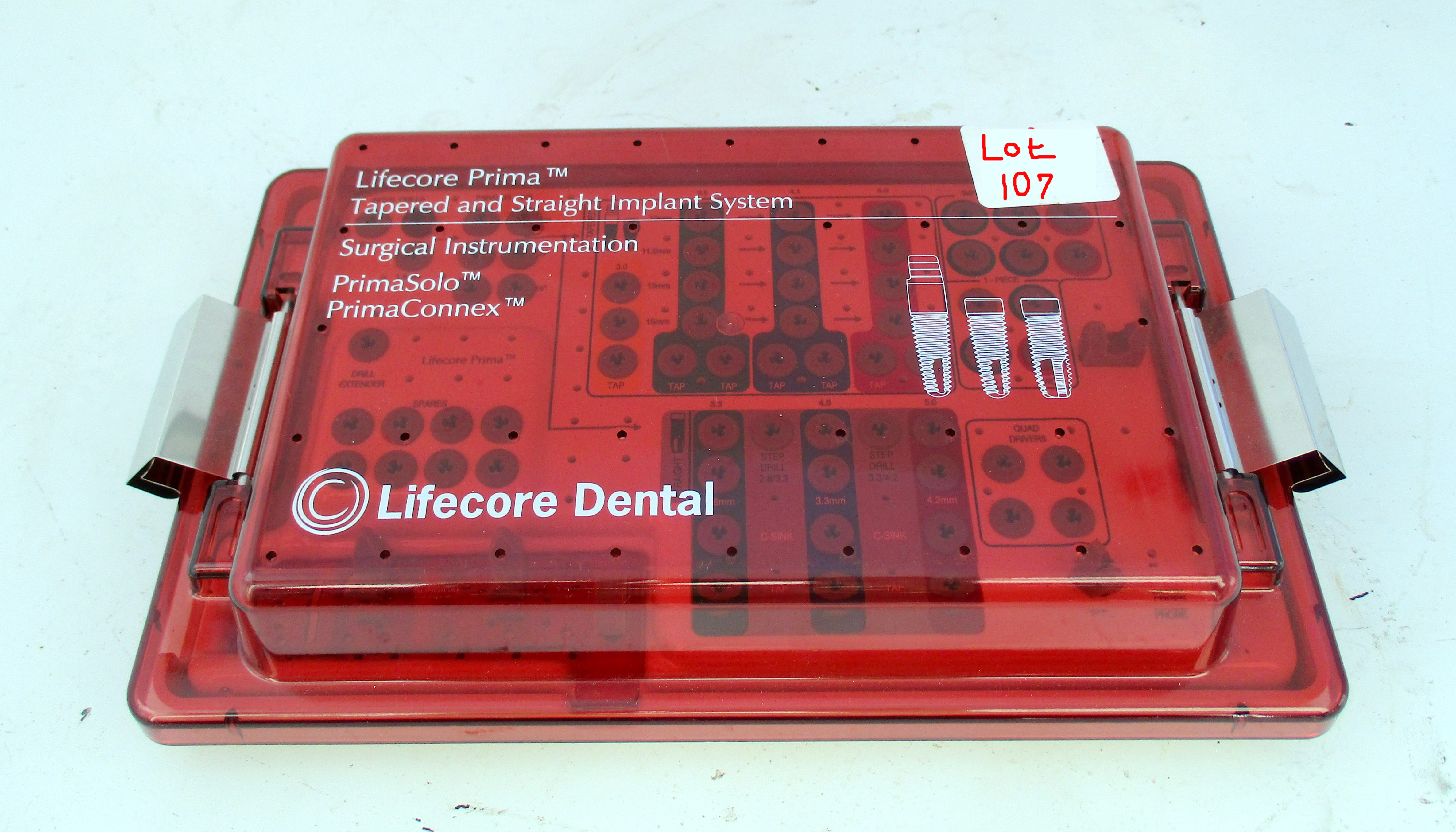 Lifecore Prima Tapered and straight Dental Implant System. Primasolo