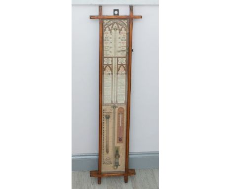 A good Admiral Fitzroy barometer weather station, 42" x 11" x 2".Condition report: Will need restoration, in original conditi