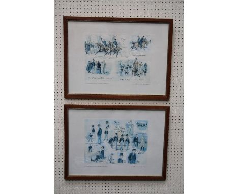 After Simon A Horn, ten various colour prints of Eton College life and associated activities in the sixties numbered 83/850 i