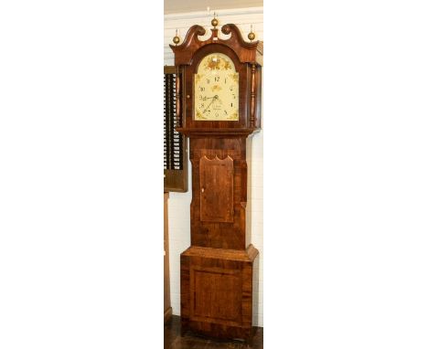 T.L. Taylor, Pontefract, 30hr longcase clock with 12-inch still arch dial. Arabic numerals with date calendar. Mid-Victorian 