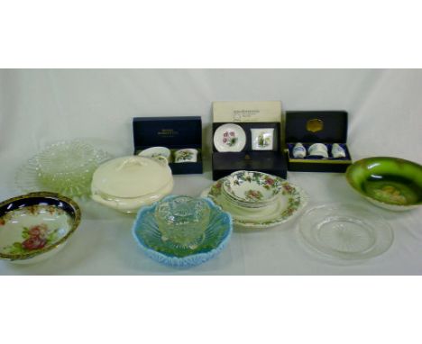 Various glass & ceramics including Royal Worcester & Coalport