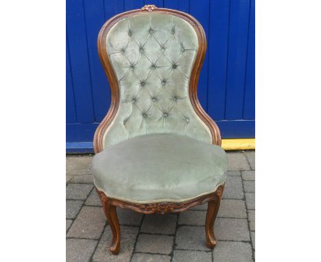 Victorian style button back nursing chair