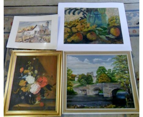 Various oil paintings inc S Cotton & a watercolour by K Soulebury