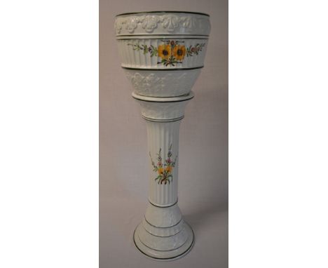 Ceramic jardiniere on stand