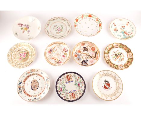 A collection of 19th century and later porcelain plates, including a Chamberlains Worcester plate, c.1820; a Royal Worcester 