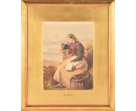 W. Lee (Hankey) R.I.R.W.S. (British, 1869-1952). "A French Fisherwoman" (1857), a watercolour portrait depicting a fisherwoma