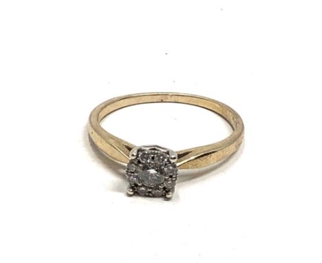 9ct Gold vintage diamond  ring (2.2g) 