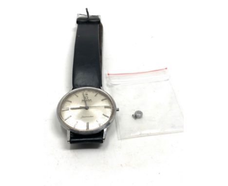Vintage omega seamaster automatic gents wristwatch crown has come away and will need repair the watch will tick when  shaken 