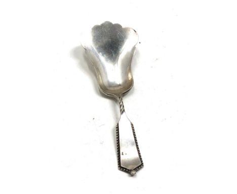 Antique dutch silver tea caddy spoon 