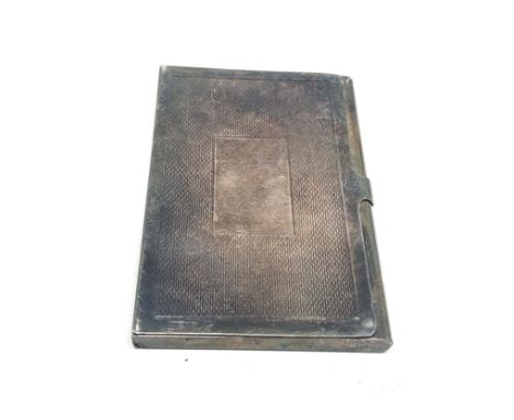 Vintage Irish silver engine turned card case 