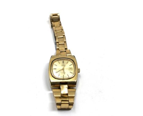Vintage omega geneve gold tone automatic  wristwatch  small size in working order but no warranty given age related wear 