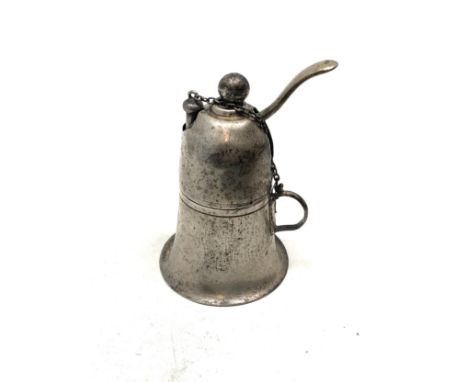 Antique silver oil lighter age related wear marks and dents chester silver hallmarks measures approx 10cm tall 