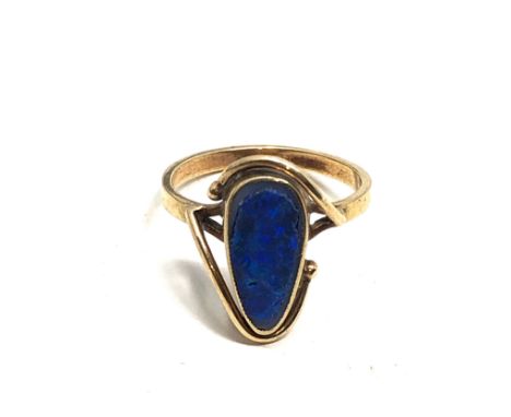 9ct Gold vintage opal cocktail ring (2.5g) 