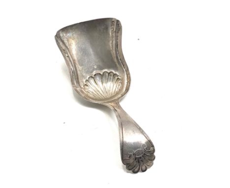 Antique dutch silver tea caddy spoon 